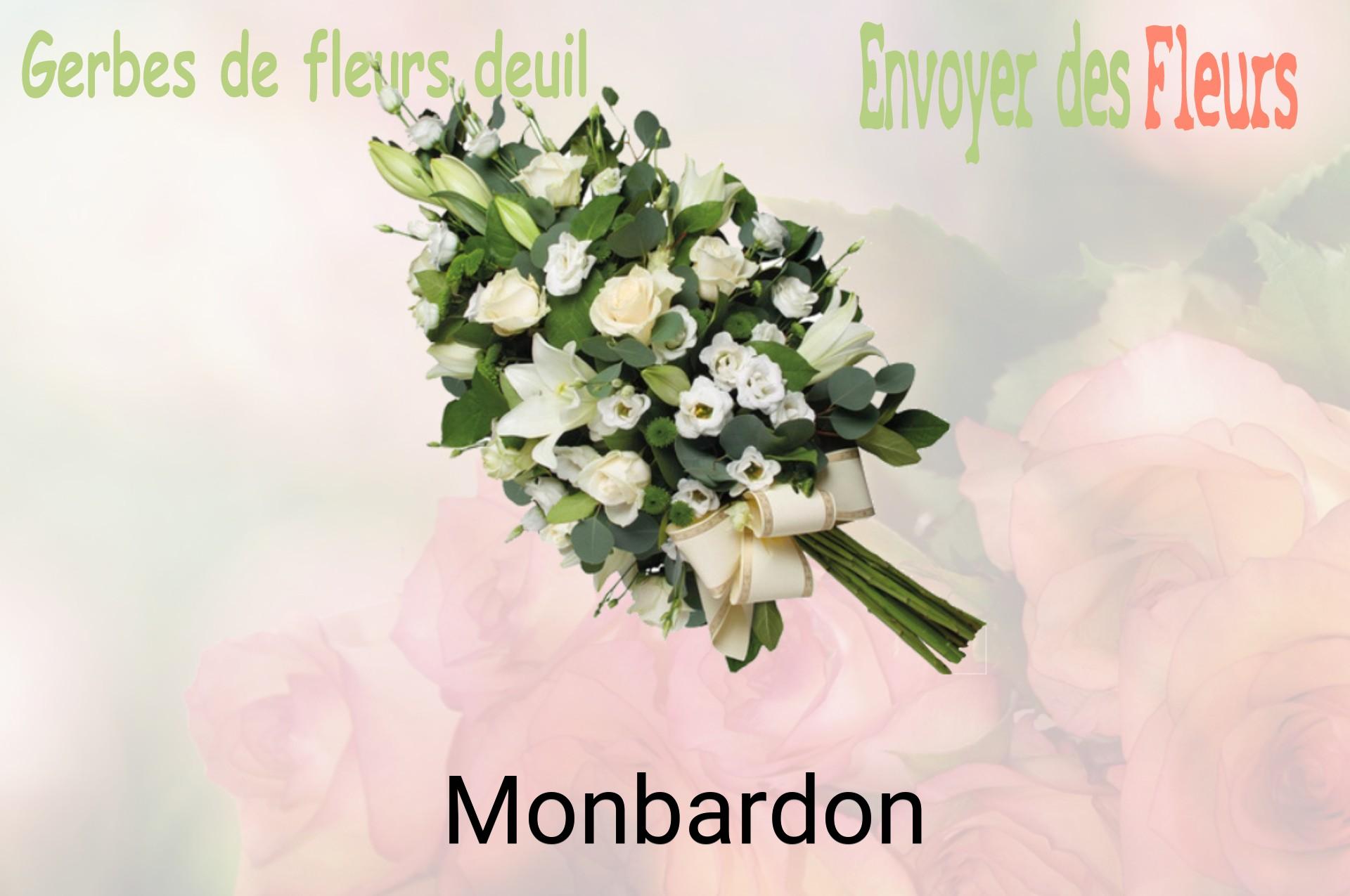 Gerbe de fleurs de deuil livrée à Monbardon